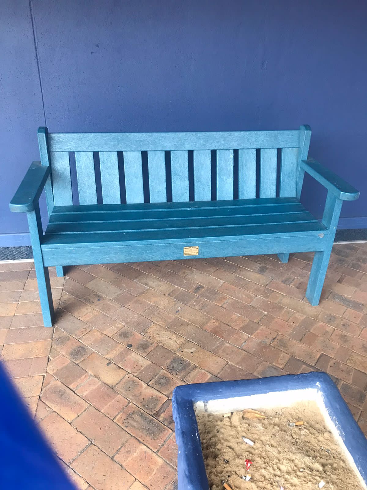 Teal bench