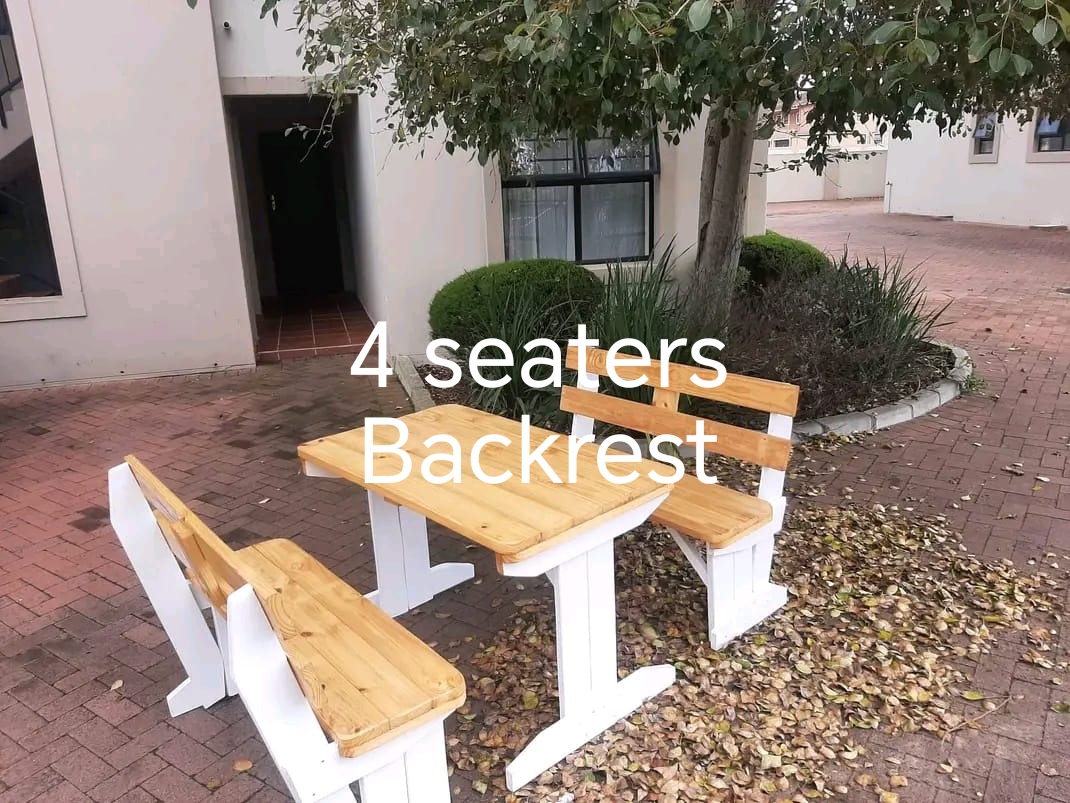 4-seater picnic set with backrest benches